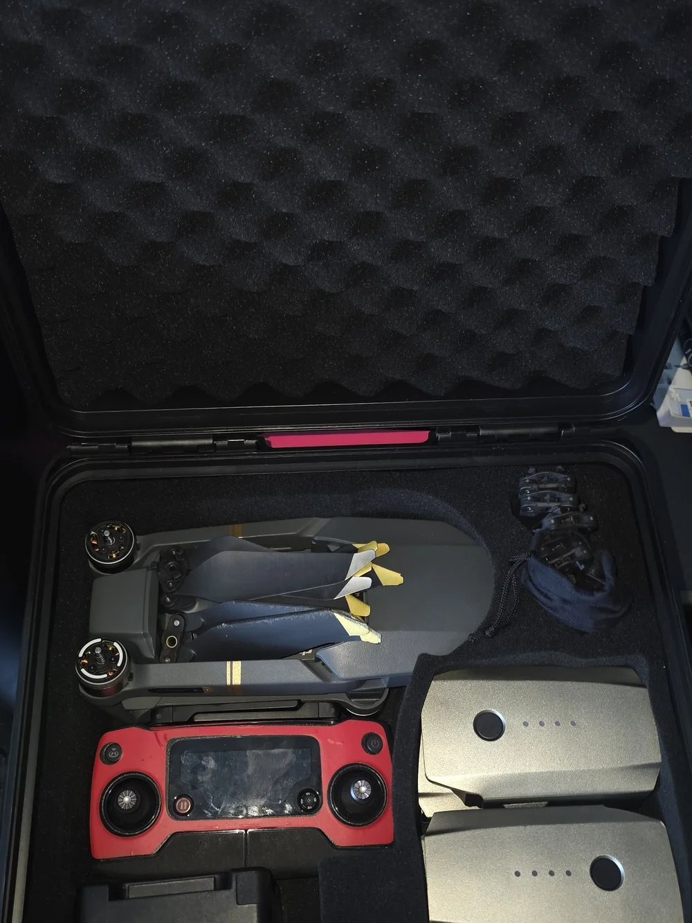 DJI Mavic Pro Drone Body with Spare Batteries and Propellers - Metallic Gray